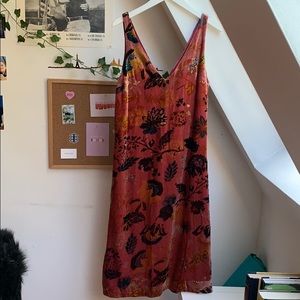 Zara velvet floral dress